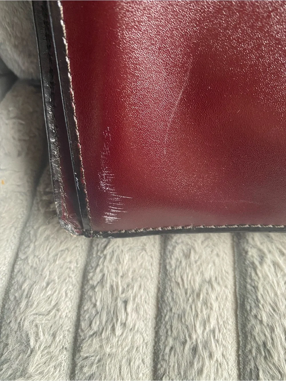 Heritage Burgundy Leather Briefcase with Dual Front Pockets
